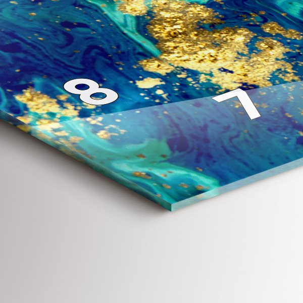 Reloj de cristal horizontal Abstracción moderna