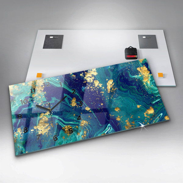 Reloj de cristal horizontal Abstracción moderna