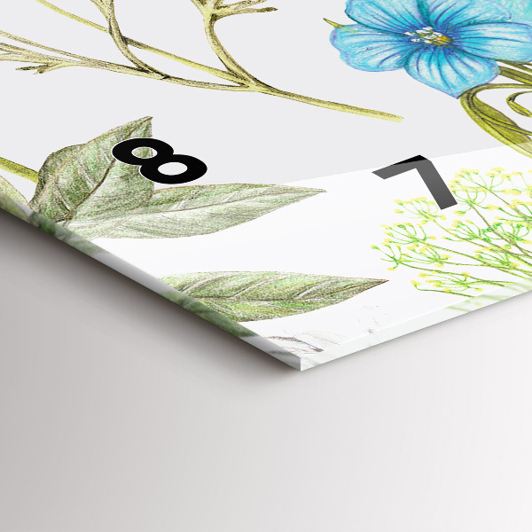 Reloj de cristal horizontal Composición de flores