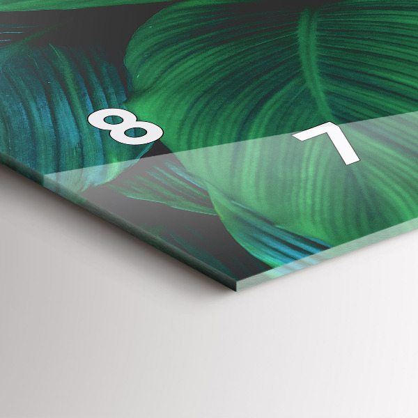 Reloj de cristal horizontal Hojas de la naturaleza