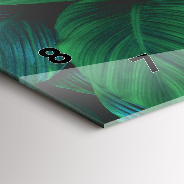 Reloj de cristal horizontal Hojas de la naturaleza