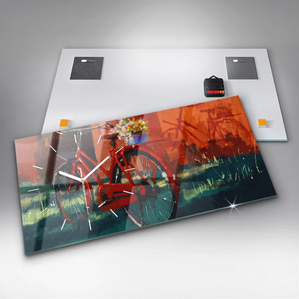 Reloj horizontal Bicicleta pintada