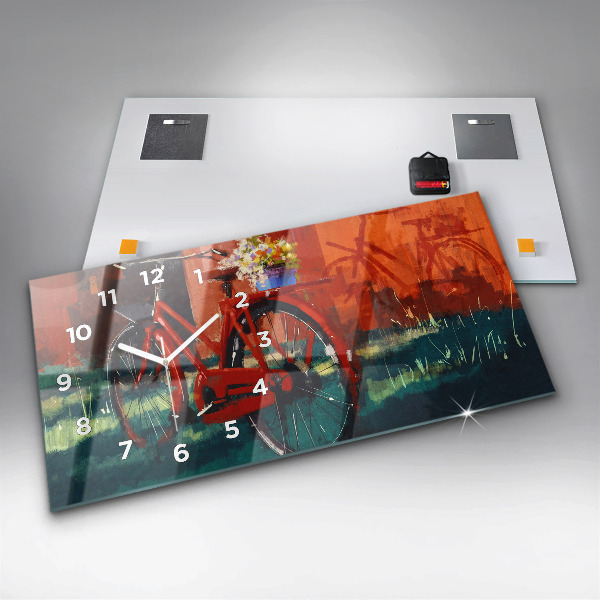 Reloj horizontal Bicicleta pintada