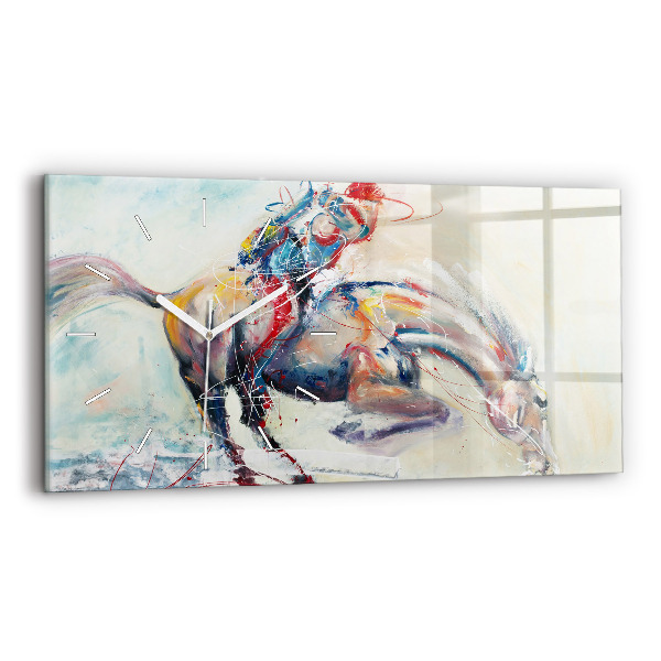 Reloj horizontal Ilustración Caballos al galope