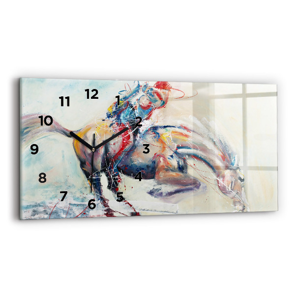 Reloj horizontal Ilustración Caballos al galope
