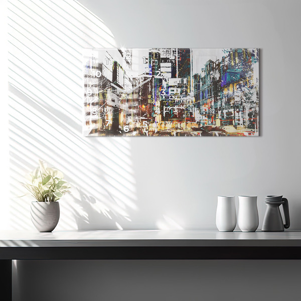 Reloj de cristal horizontal Nueva York