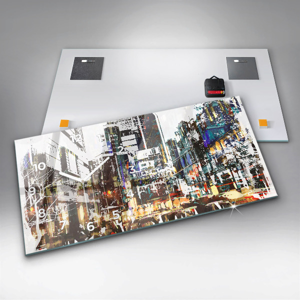 Reloj de cristal horizontal Nueva York