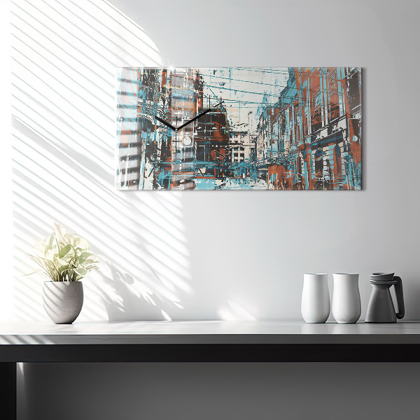 Reloj de cristal horizontal Arte callejero