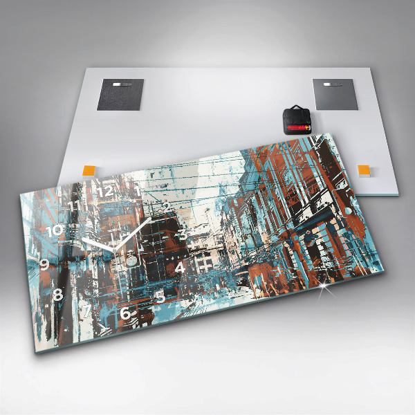 Reloj de cristal horizontal Arte callejero