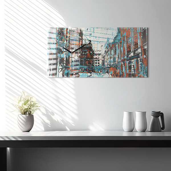 Reloj de cristal horizontal Arte callejero