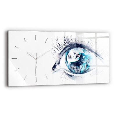 Reloj horizontal Ilustración de un lobo
