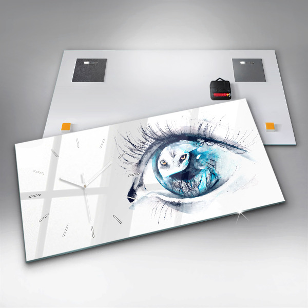 Reloj horizontal Ilustración de un lobo