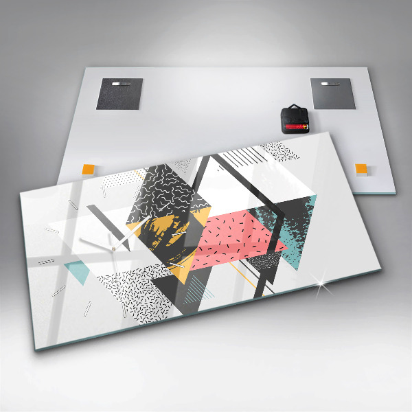 Reloj horizontal Patrón geométrico