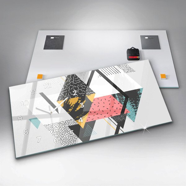 Reloj horizontal Patrón geométrico