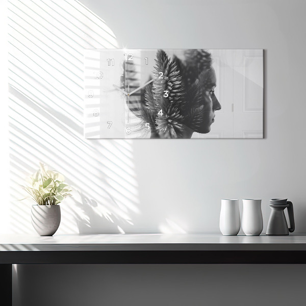 Reloj de cristal horizontal Sensibilidad humana del pensamiento