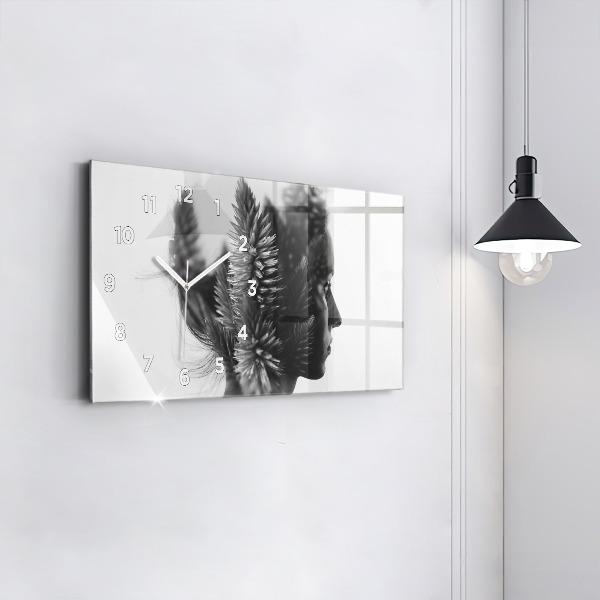 Reloj de cristal horizontal Sensibilidad humana del pensamiento