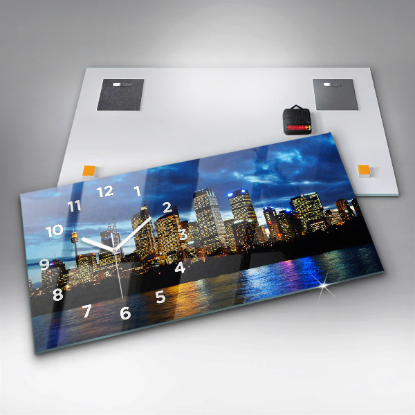 Reloj de cristal horizontal Sydney al atardecer