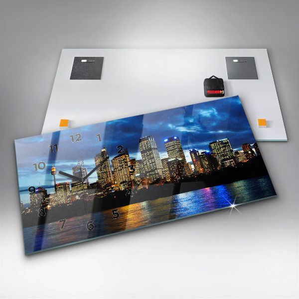 Reloj de cristal horizontal Sydney al atardecer