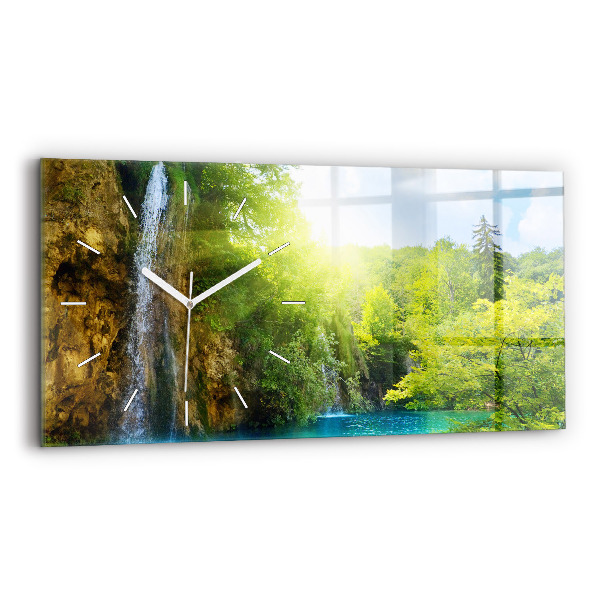 Reloj de cristal horizontal Paisaje lagunar