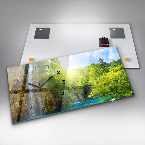 Reloj de cristal horizontal Paisaje lagunar