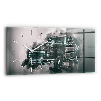 Reloj de cristal horizontal Coche antiguo