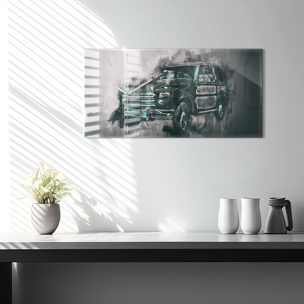 Reloj de cristal horizontal Coche antiguo