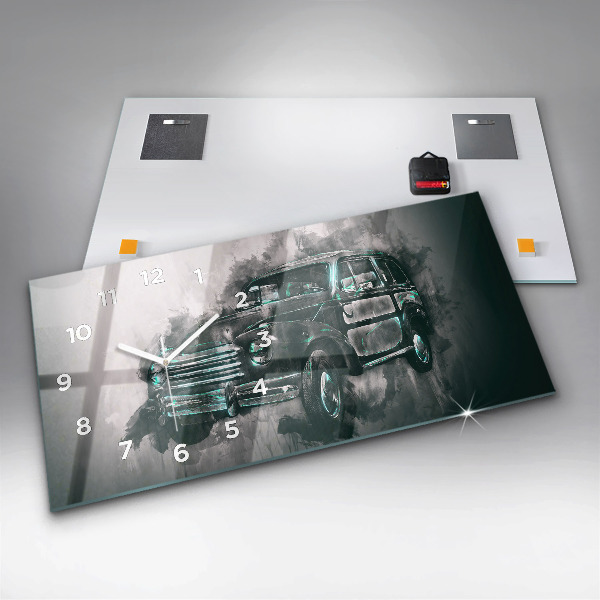 Reloj de cristal horizontal Coche antiguo