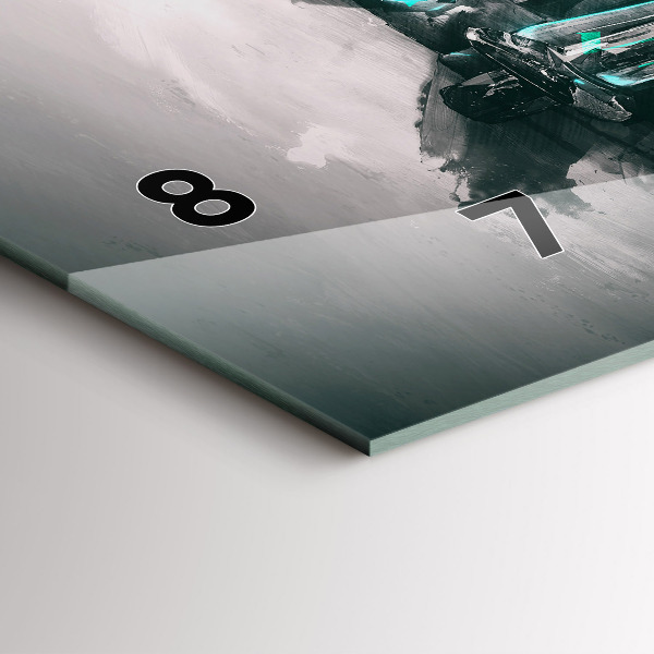 Reloj de cristal horizontal Coche antiguo