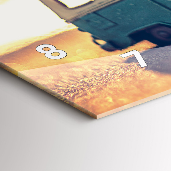 Reloj de cristal horizontal Campista en la playa