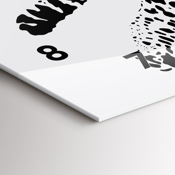 Reloj de cristal horizontal Silueta de una pantera