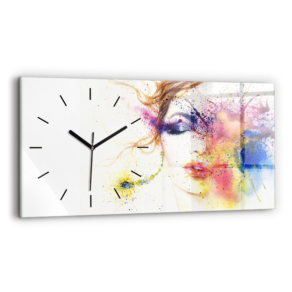 Reloj horizontal Retrato de una mujer misteriosa