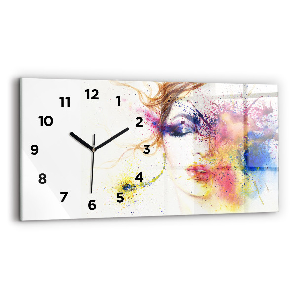 Reloj horizontal Retrato de una mujer misteriosa