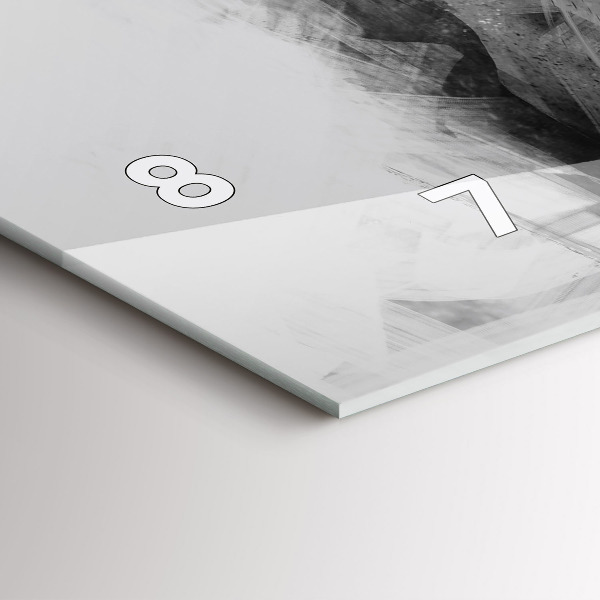 Reloj de cristal horizontal León pintado