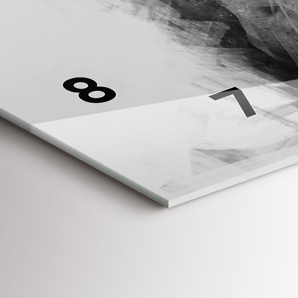 Reloj de cristal horizontal León pintado