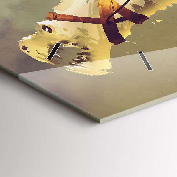 Reloj horizontal Ilustración de un jinete de dragón