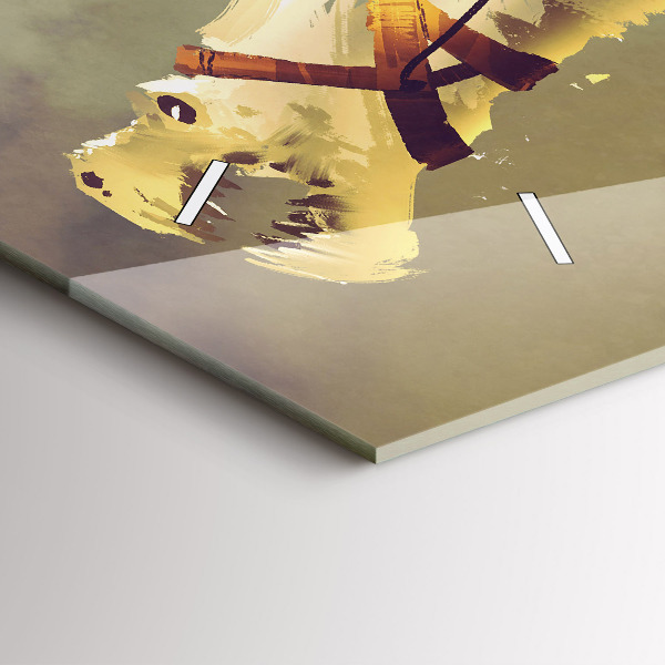 Reloj horizontal Ilustración de un jinete de dragón