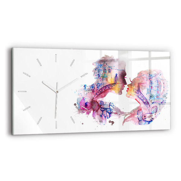 Reloj de cristal horizontal Dos Cuerpos Un Alma