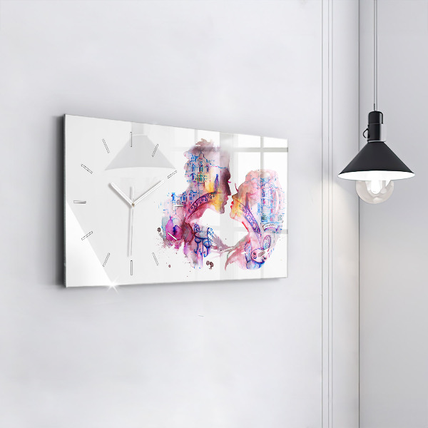 Reloj de cristal horizontal Dos Cuerpos Un Alma