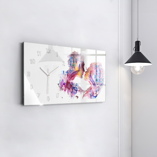 Reloj de cristal horizontal Dos Cuerpos Un Alma