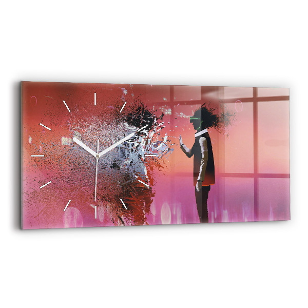 Reloj de cristal horizontal Ciberespacio