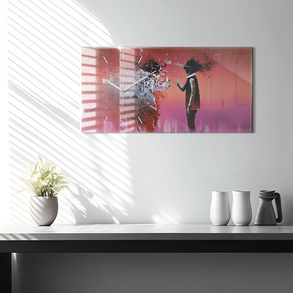 Reloj de cristal horizontal Ciberespacio