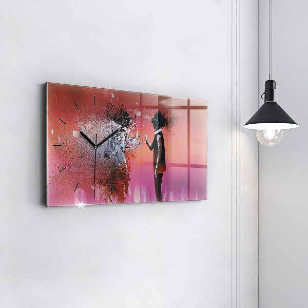 Reloj de cristal horizontal Ciberespacio