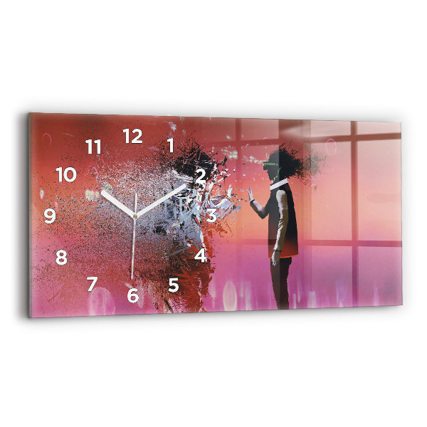 Reloj de cristal horizontal Ciberespacio