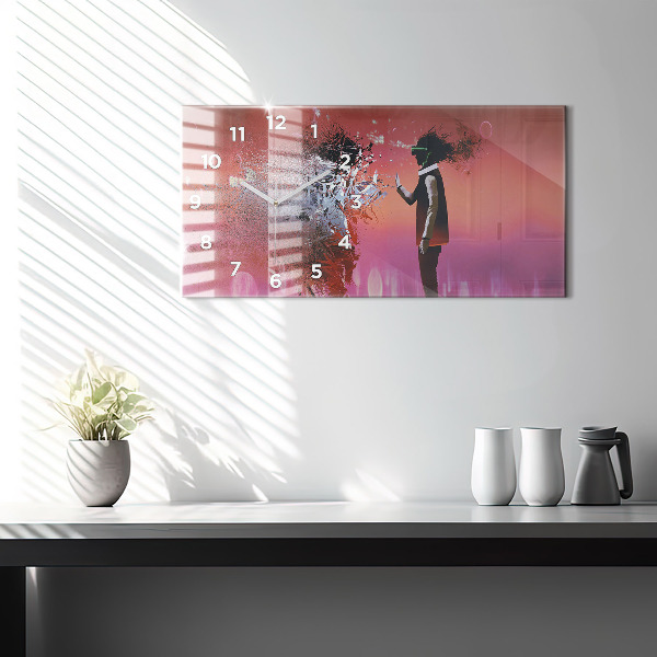 Reloj de cristal horizontal Ciberespacio