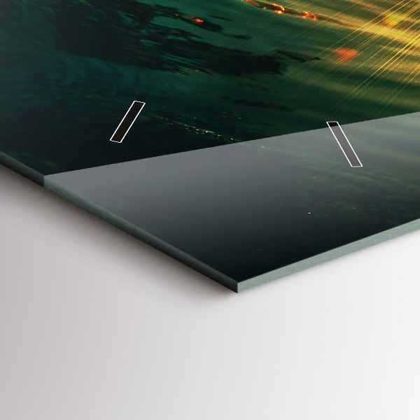 Reloj horizontal Ola perspectiva Puesta de sol