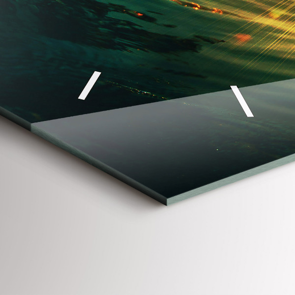 Reloj horizontal Ola perspectiva Puesta de sol