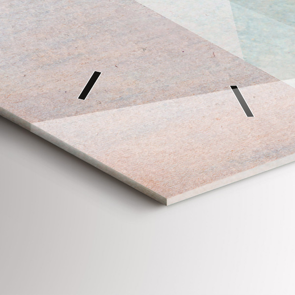 Reloj de cristal horizontal Triángulos Textura Abstracta