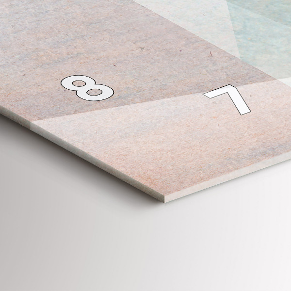 Reloj de cristal horizontal Triángulos Textura Abstracta