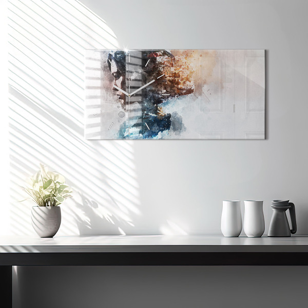 Reloj de cristal horizontal El pasado en la nuca