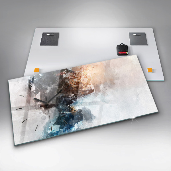 Reloj de cristal horizontal El pasado en la nuca